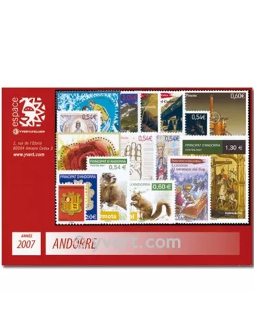 n° 633/648 -  Timbre Andorre Année complète (2007)
