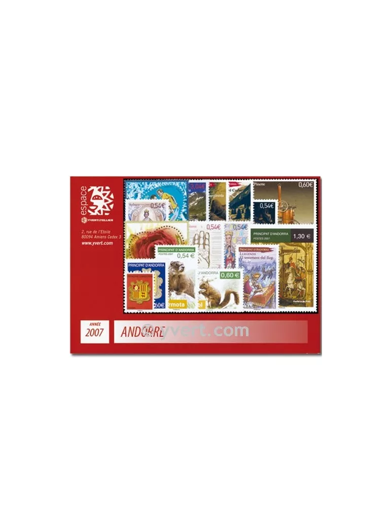 n° 633/648 -  Timbre Andorre Année complète (2007)