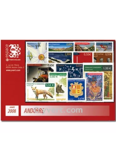 n° 649/665 -  Timbre Andorre Année complète (2008)