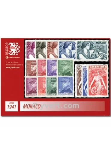 n° 215/233 -  Timbre Monaco Année complète (1941)