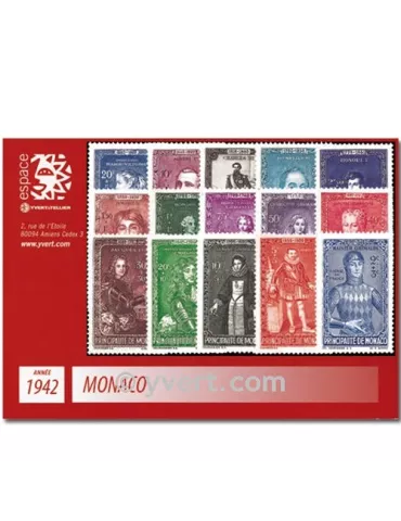 n° 234/248 -  Timbre Monaco Année complète (1942)