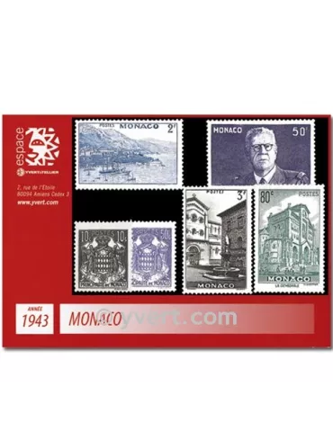 n° 249/264 -  Timbre Monaco Année complète (1943)