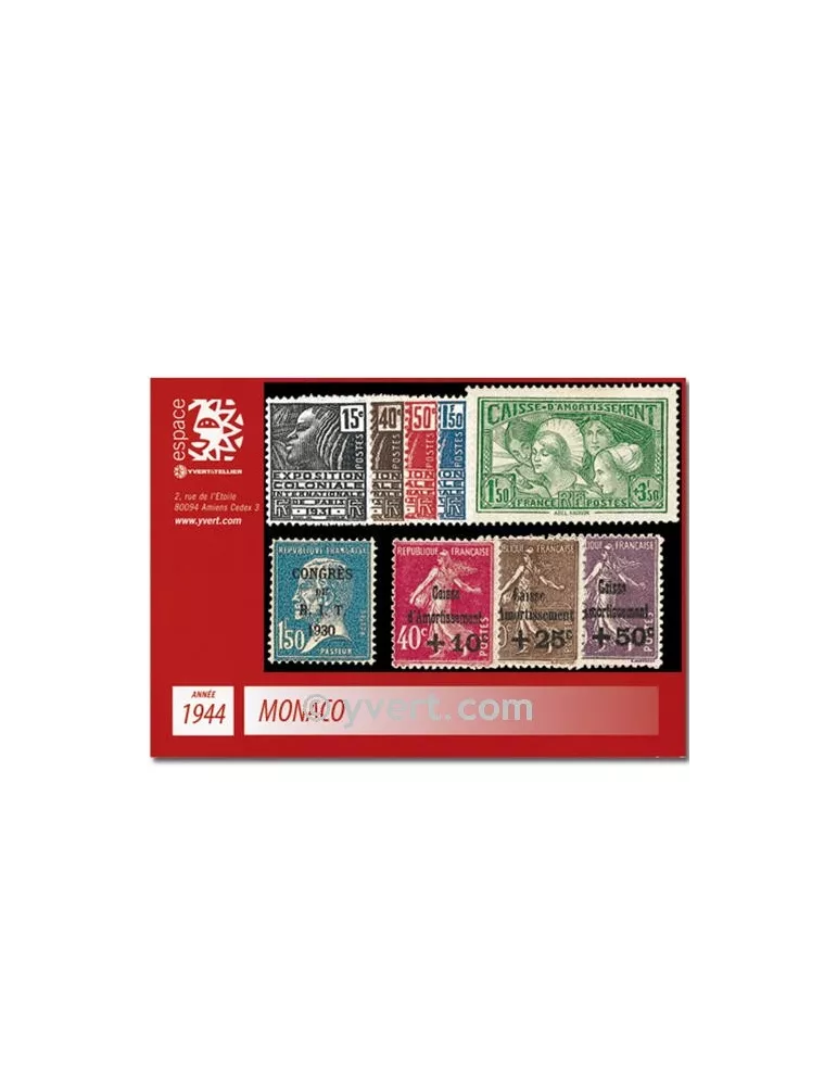 n° 265/273 -  Timbre Monaco Année complète (1944)