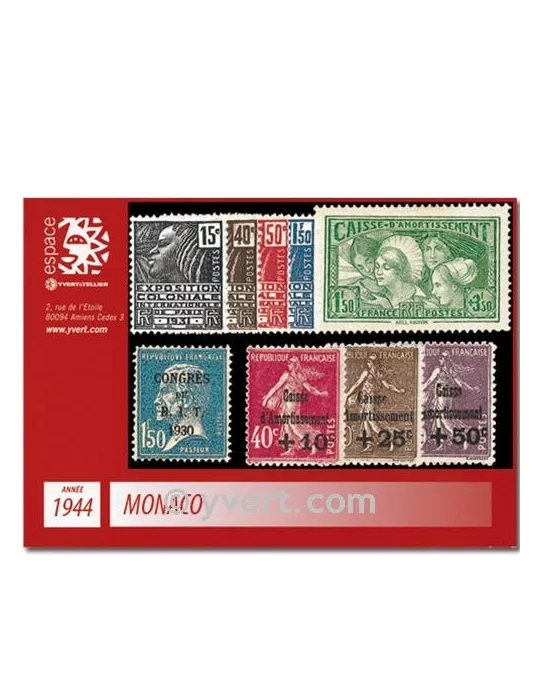 n° 265/273 -  Timbre Monaco Année complète (1944)