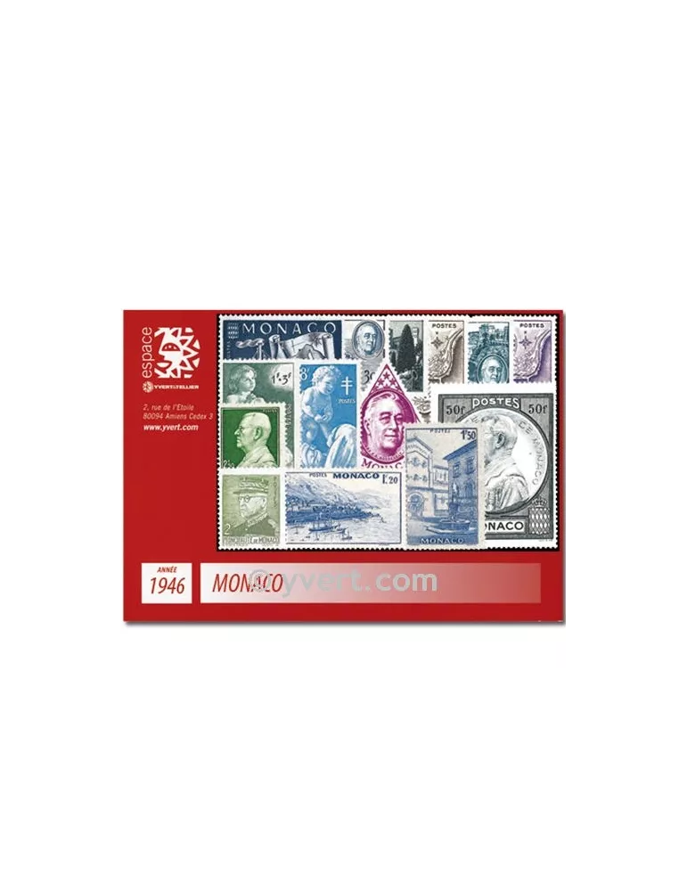 n° 274/300 -  Timbre Monaco Année complète (1946)