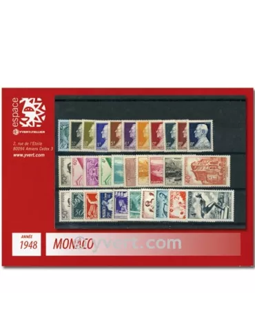 n° 301/323 -  Timbre Monaco Année complète (1948)