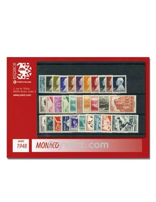 n° 301/323 -  Timbre Monaco Année complète (1948)