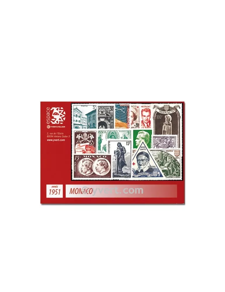 n° 351/382B -  Timbre Monaco Année complète (1951)