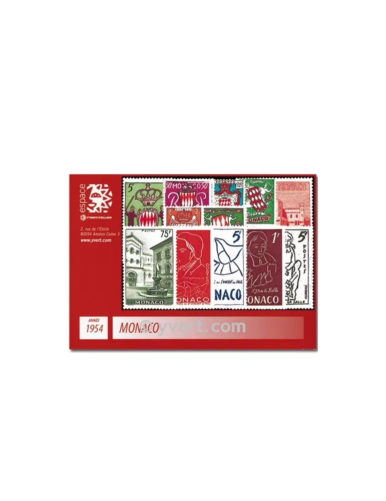 n° 397/411 -  Timbre Monaco Année complète (1954)