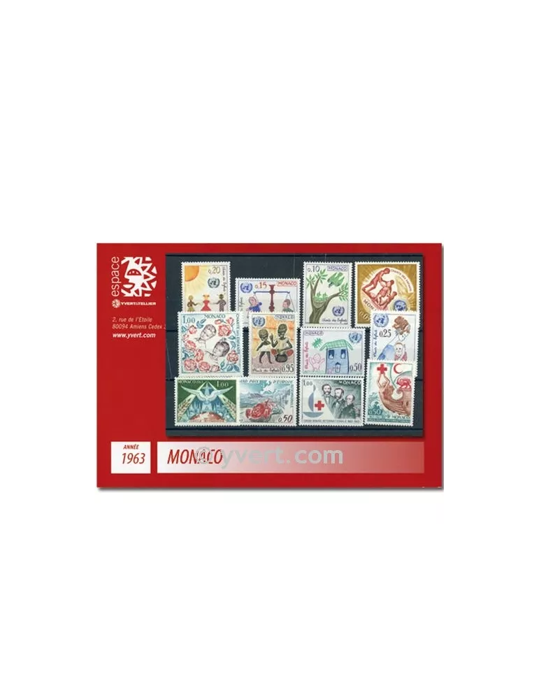 n° 599/635 -  Timbre Monaco Année complète (1963)