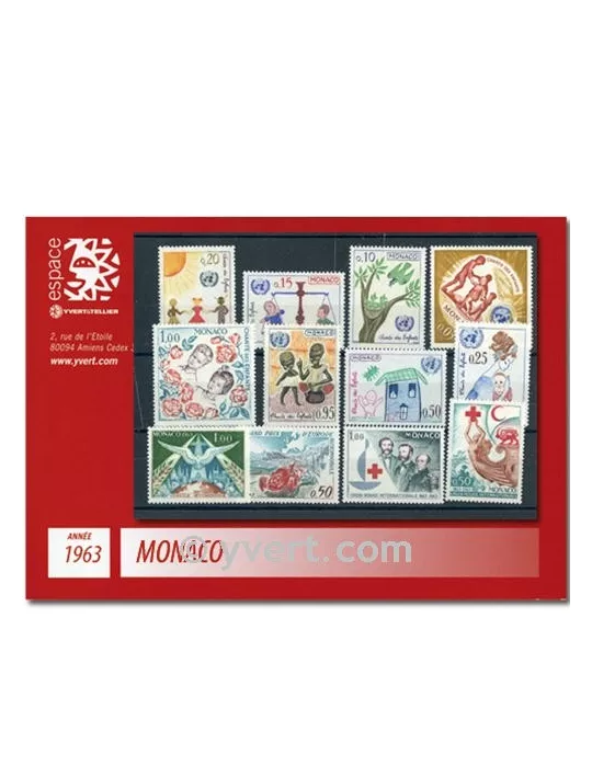 n° 599/635 -  Timbre Monaco Année complète (1963)
