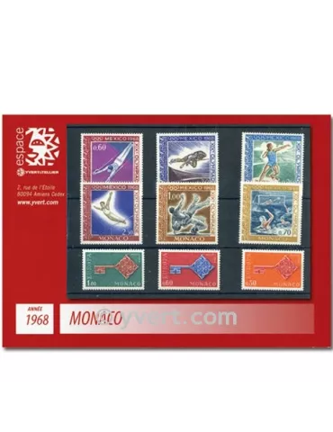 n° 736/771 -  Timbre Monaco Année complète (1968)