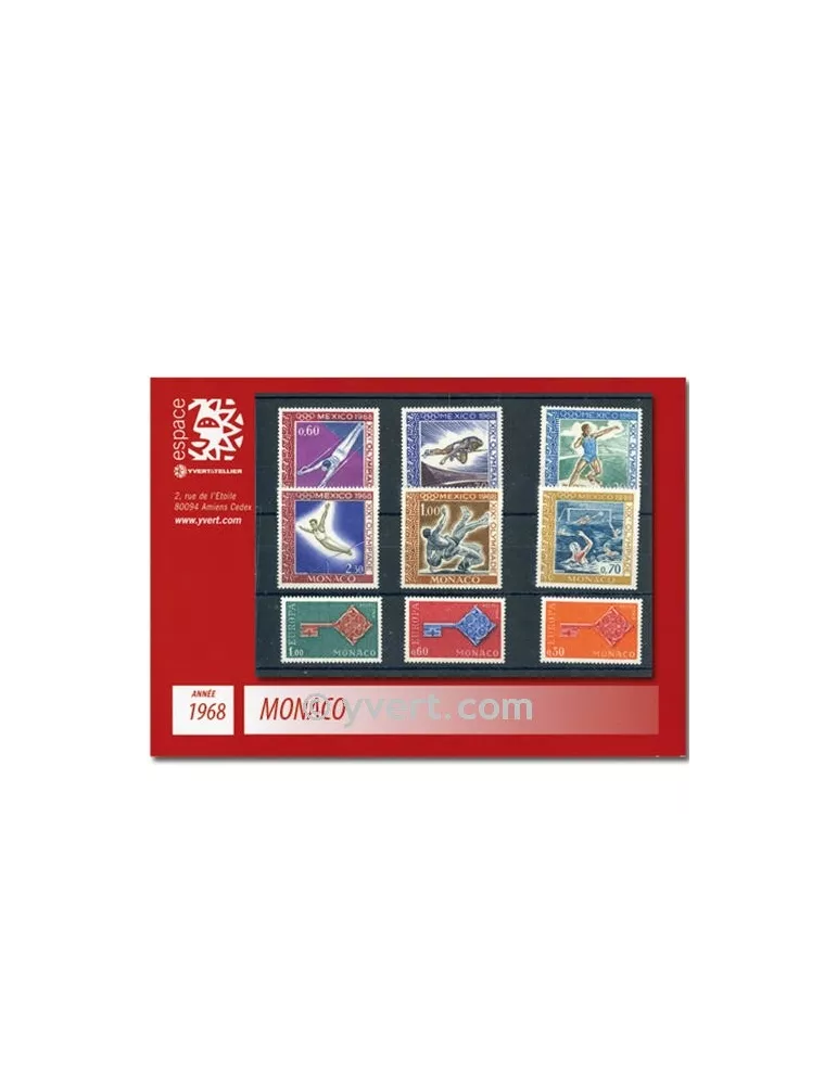 n° 736/771 -  Timbre Monaco Année complète (1968)