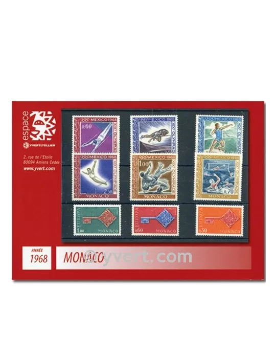 n° 736/771 -  Timbre Monaco Année complète (1968)
