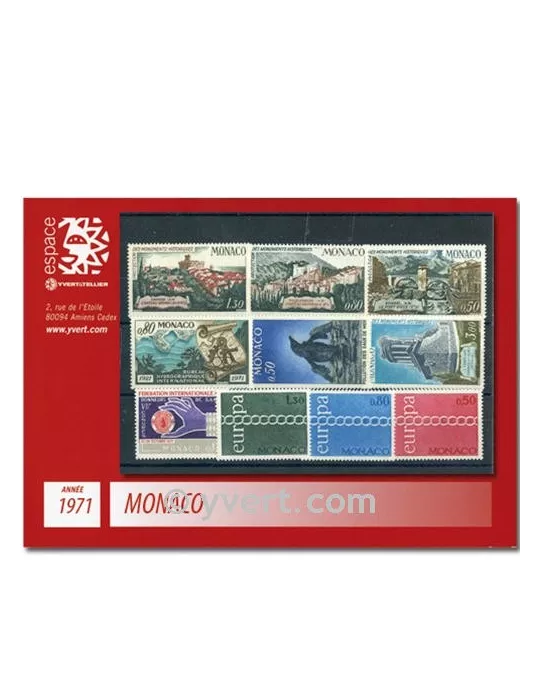 n° 847/866 -  Timbre Monaco Année complète (1971)