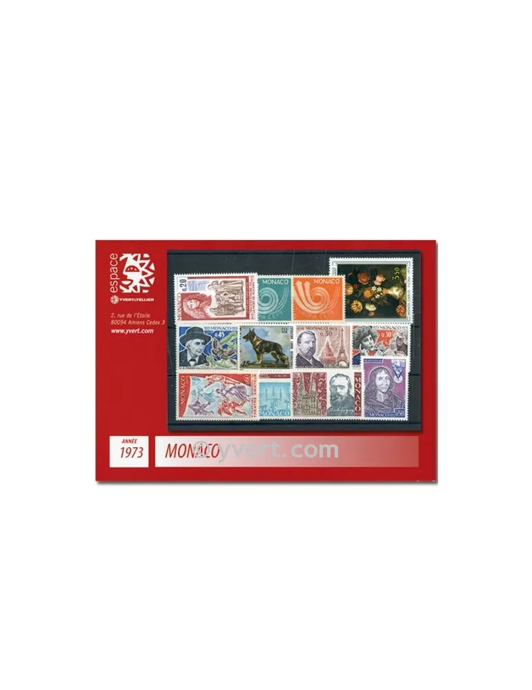 n° 916/952 -  Timbre Monaco Année complète (1973)
