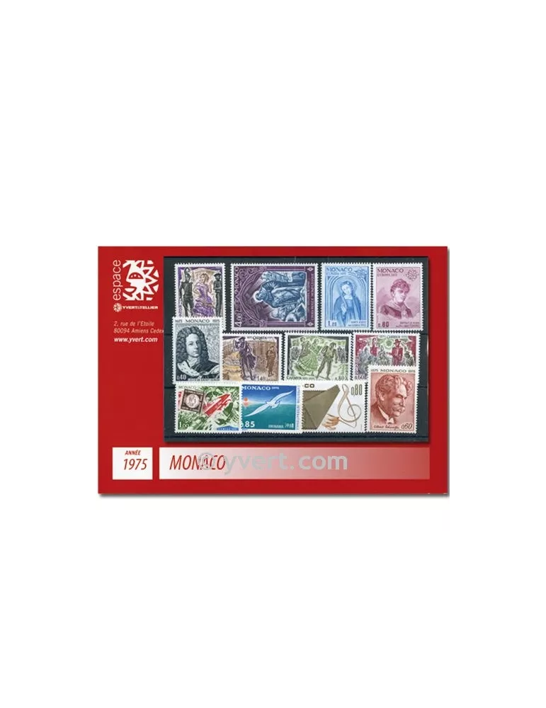 n° 1003/1042 -  Timbre Monaco Année complète (1975)