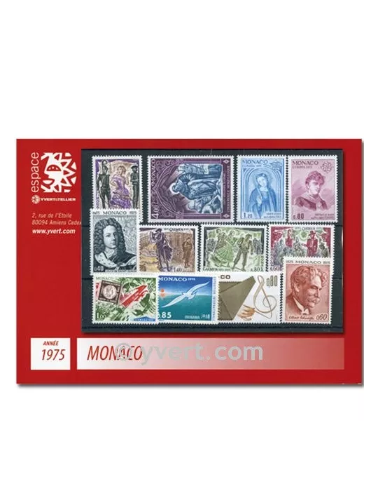 n° 1003/1042 -  Timbre Monaco Année complète (1975)