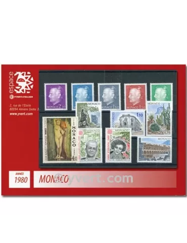 n° 1209/1263 -  Timbre Monaco Année complète (1980)