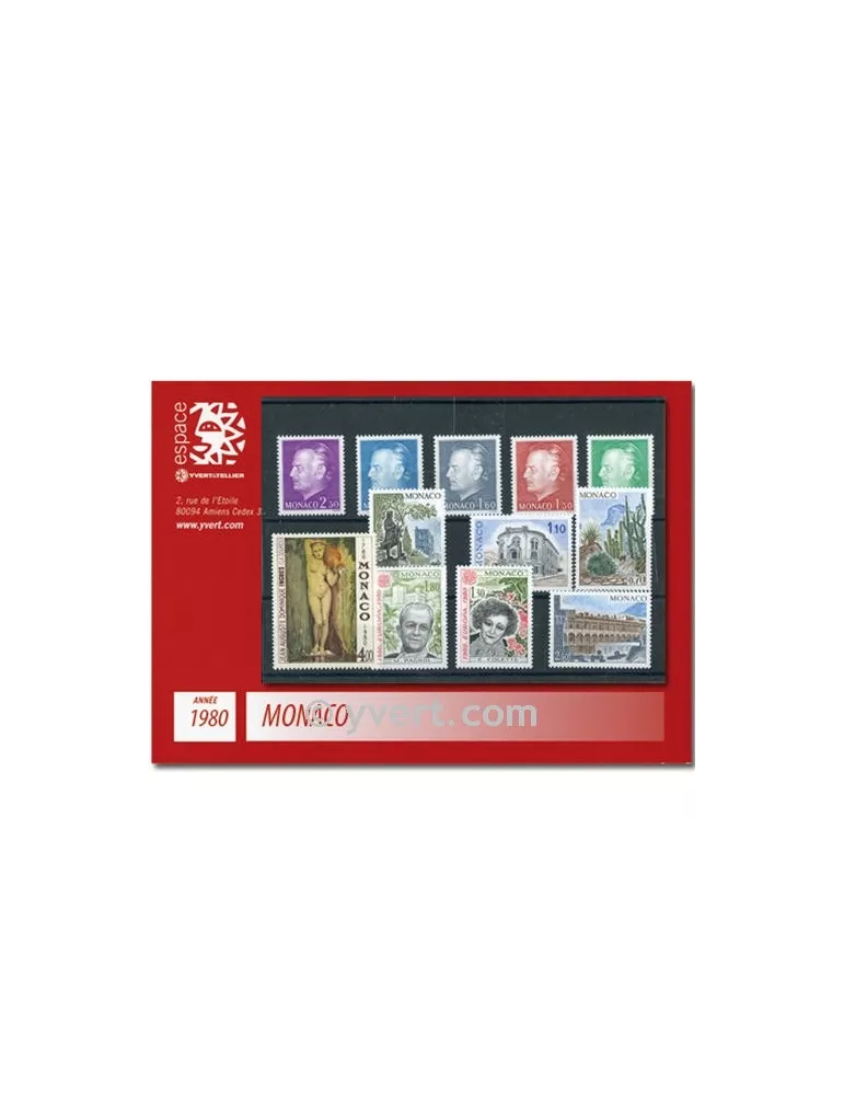 n° 1209/1263 -  Timbre Monaco Année complète (1980)