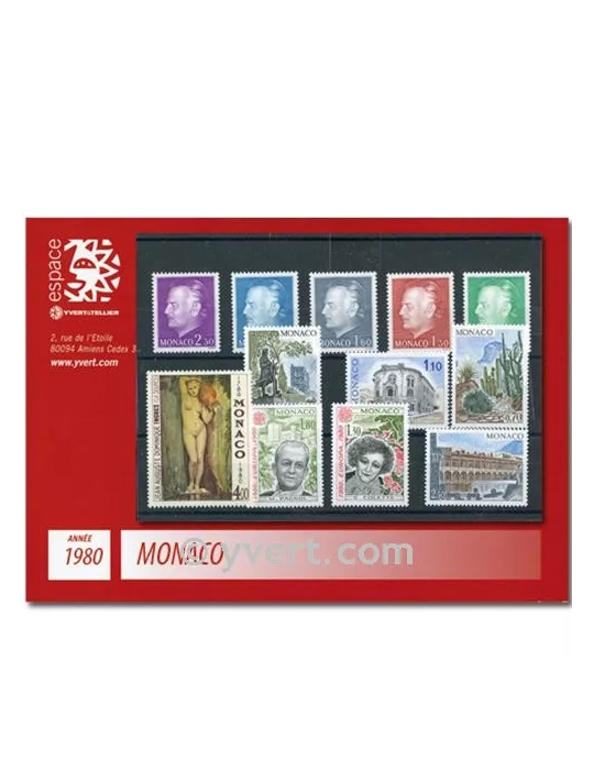 n° 1209/1263 -  Timbre Monaco Année complète (1980)