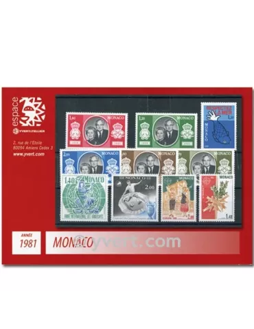 n° 1264/1305 -  Timbre Monaco Année complète (1981)