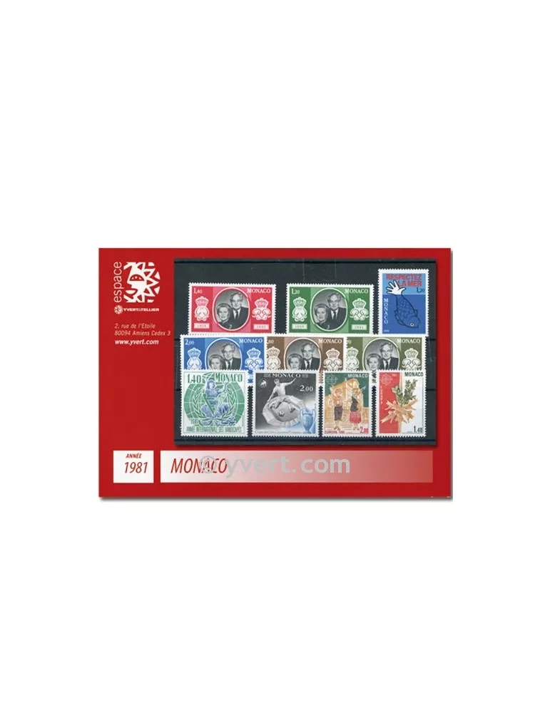 n° 1264/1305 -  Timbre Monaco Année complète (1981)