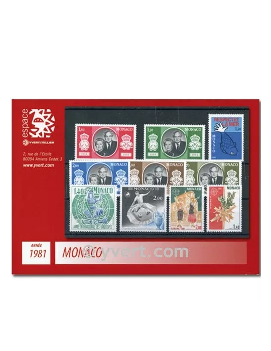 n° 1264/1305 -  Timbre Monaco Année complète (1981)