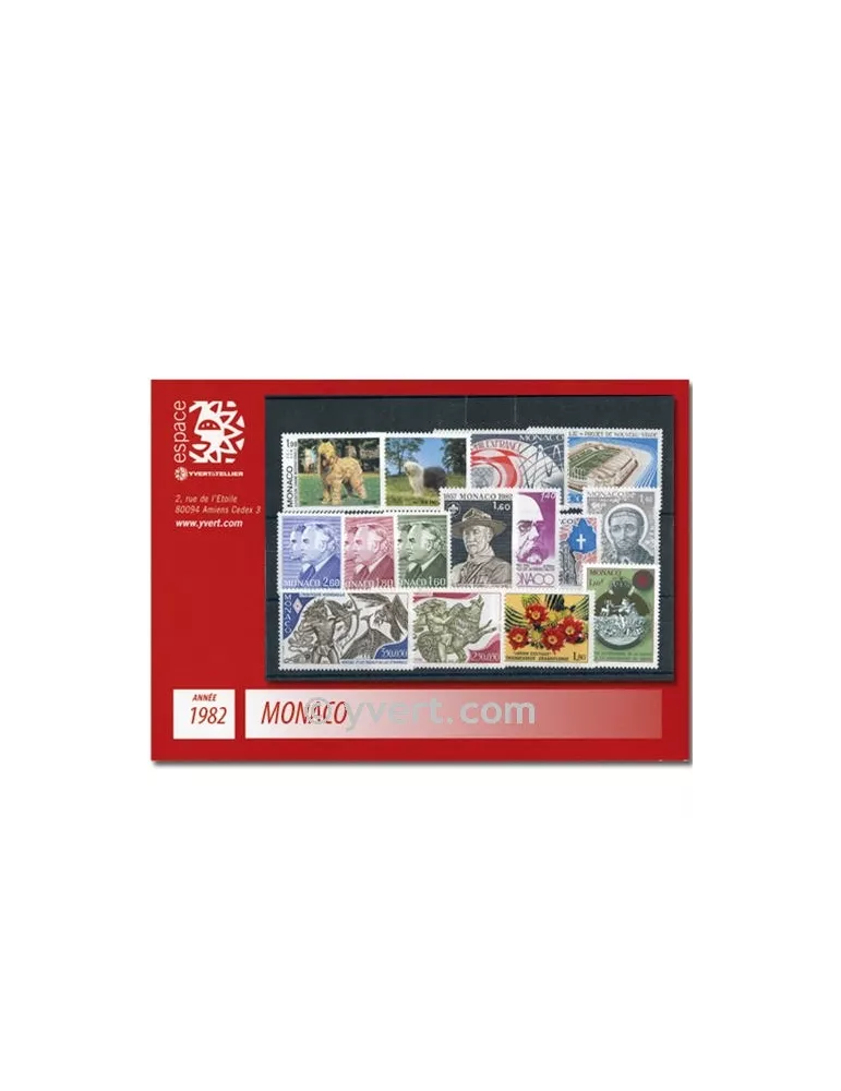 n° 1306/1358 -  Timbre Monaco Année complète (1982)
