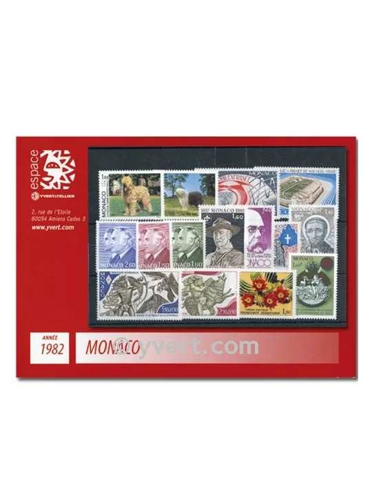 n° 1306/1358 -  Timbre Monaco Année complète (1982)