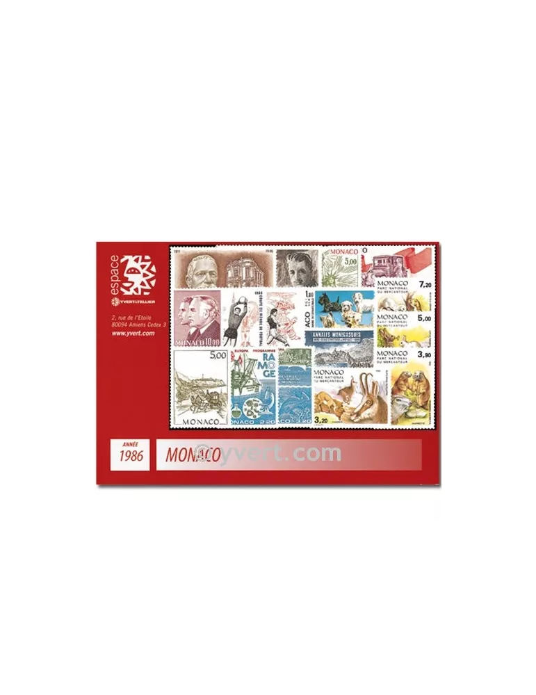 n° 1510/1561 -  Timbre Monaco Année complète (1986)