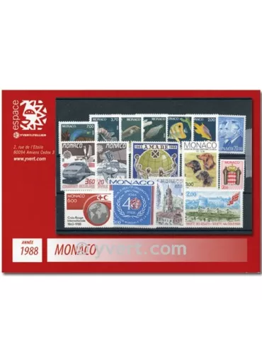 n° 1614/1662 -  Timbre Monaco Année complète (1988)