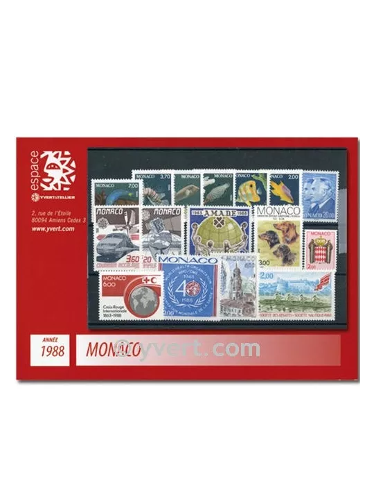 n° 1614/1662 -  Timbre Monaco Année complète (1988)