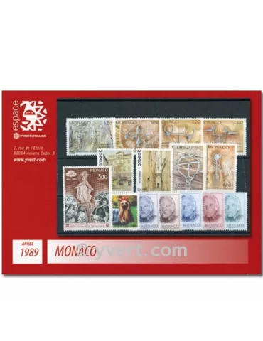 n° 1663/1704 -  Timbre Monaco Année complète (1989)