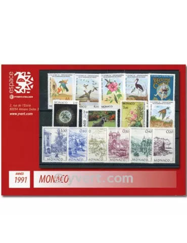 n° 1753/1809 -  Timbre Monaco Année complète (1991)