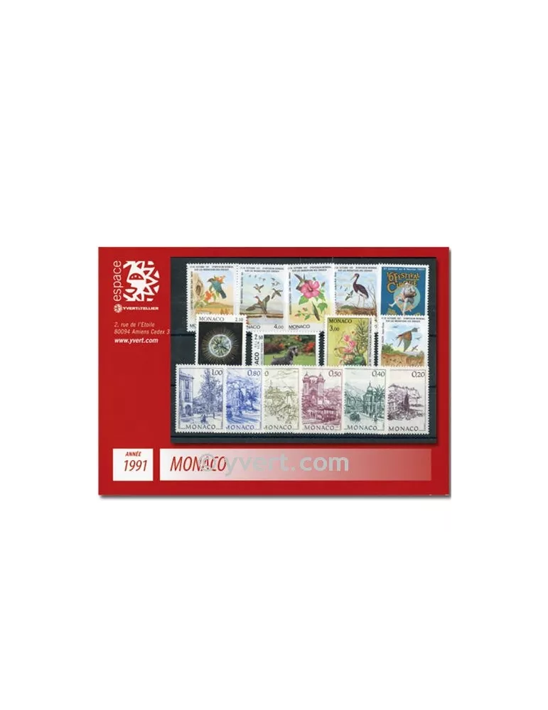 n° 1753/1809 -  Timbre Monaco Année complète (1991)