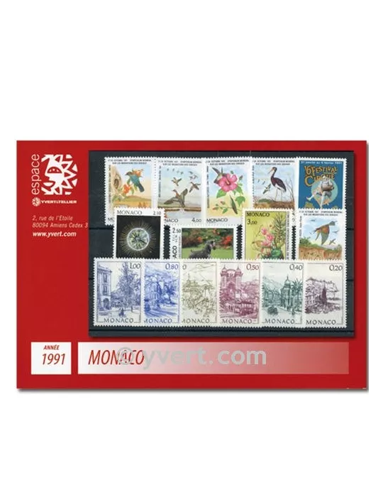 n° 1753/1809 -  Timbre Monaco Année complète (1991)