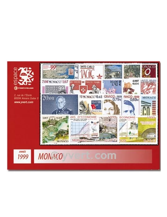 n° 2186/2229 -  Timbre Monaco Année complète (1999)