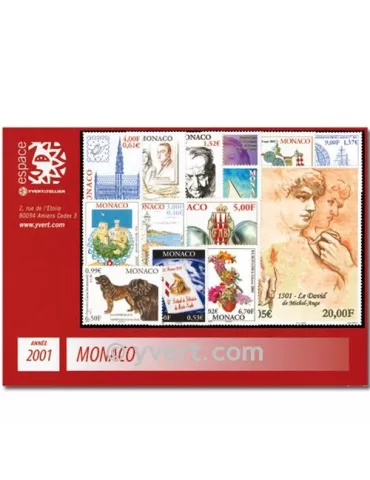 n° 2295/2318 -  Timbre Monaco Année complète (2001)