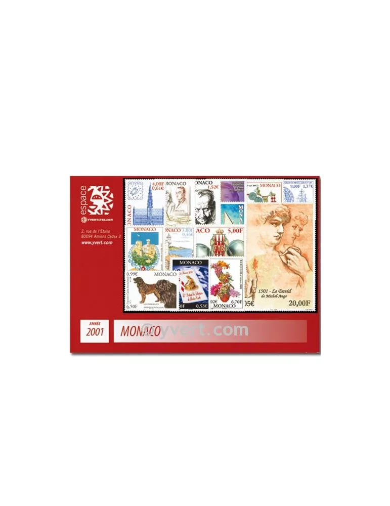 n° 2295/2318 -  Timbre Monaco Année complète (2001)