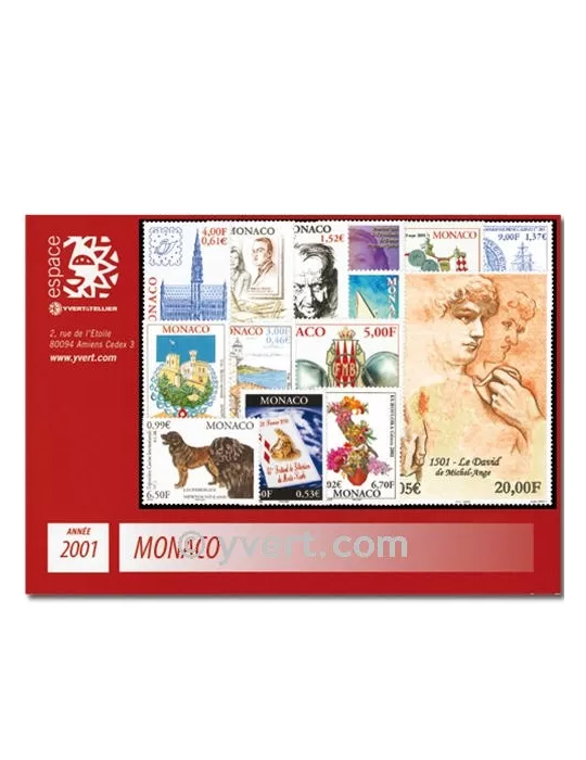n° 2295/2318 -  Timbre Monaco Année complète (2001)