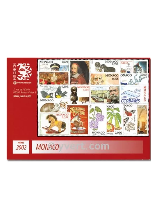 n° 2319/2381 -  Timbre Monaco Année complète (2002)