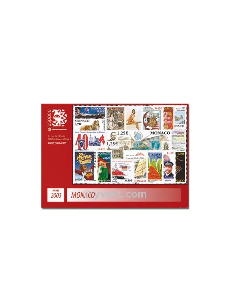 n° 2382/2417 -  Timbre Monaco Année complète (2003)