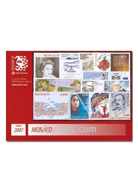 n° 2588/2603 -  Timbre Monaco Année complète (2007)