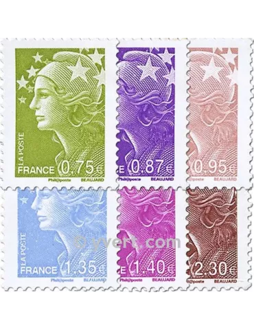 n° 486/491 -  Timbre France Autoadhésifs