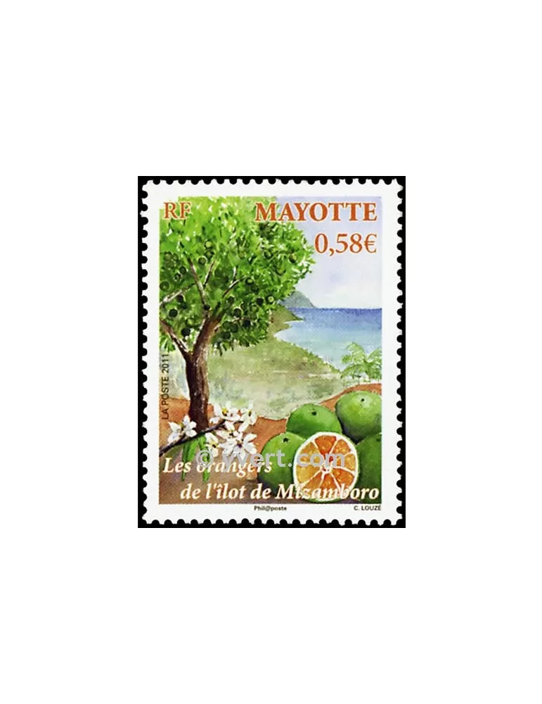 n° 252 -  Timbre Mayotte Poste