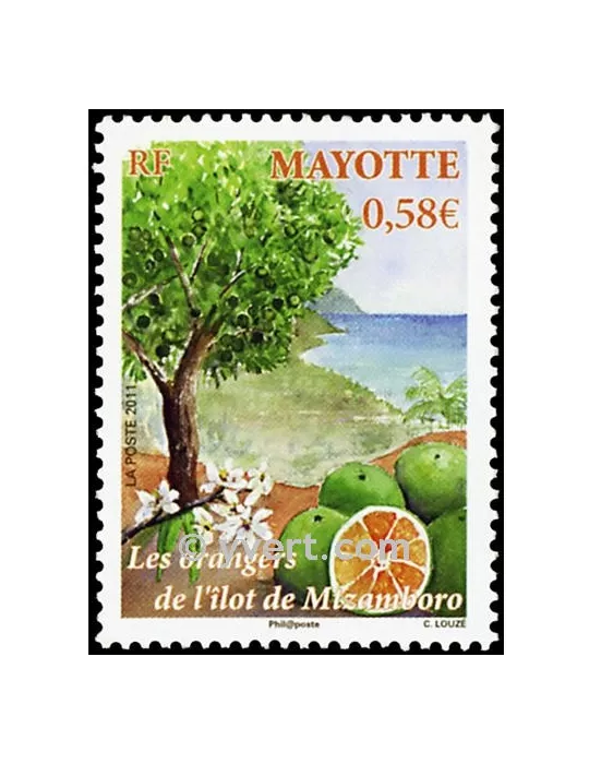 n° 252 -  Timbre Mayotte Poste