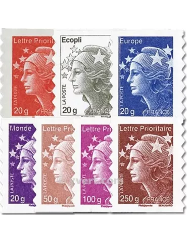 n° 590/596 -  Timbre France Autoadhésifs