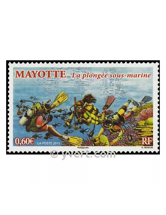 n° 255 -  Timbre Mayotte Poste