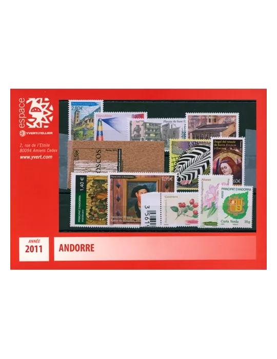 n° 704/717 -  Timbre Andorre Année complète (2011)